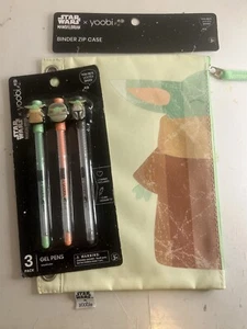 Star Wars School Supplies Bundle Yoobi LOT:  ONE 3-pack Gel Pens c + 1 ZipCase d - Picture 1 of 4