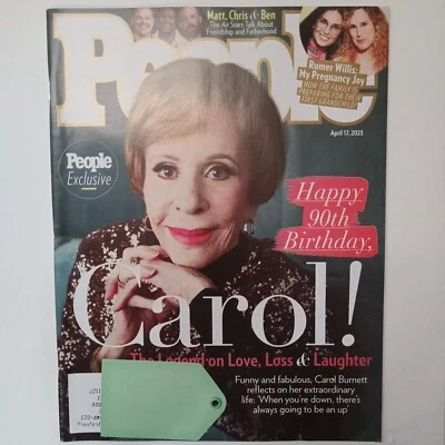 PEOPLE MAGAZINE HAPPY 90TH BIRTHDAY CAROL BURNETT Rumer Willis APRIL 17 2023 NEW - Image 1 of 2