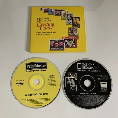 National Geographic Greeting Cards PC Windows 3.1/95 - Image 1 of 4