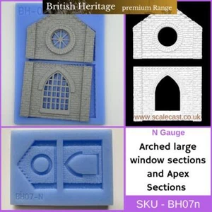 BH07n British Heritage Large Arched windows and Centre Apex - N Gauge - Picture 1 of 3