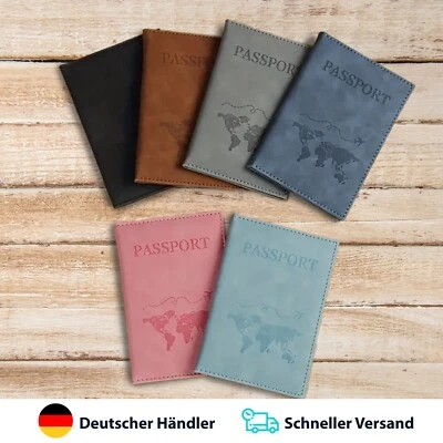 Reisepasshülle aus Kunstleder | Passhülle Reise Zubehör | Schutz Etui - Bild 1 von 3