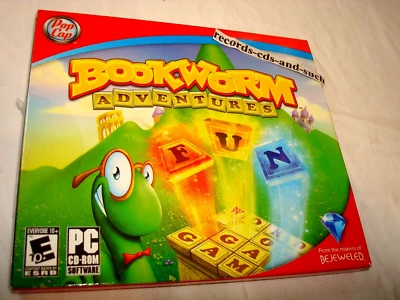 Pop Cap BOOKWORM ADVENTURES Computer Word Game (PC CD-ROM 2006) Brand New Sealed - Image 1 of 2