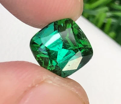 3 Cts Natural Cushion Cut Bluish Green Tourmaline Gemstone From Jaba Afghanistan - Image 1 of 4