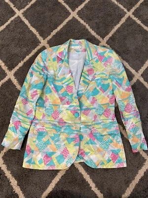 Annie Crimmins Vintage Tamanho 10 Feminino 3 peças. Conjunto saia blazer e regata brilhante - Imagem 1 de 4