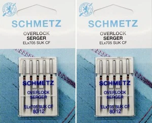 10x Schmetz ELx705 SUK CF Overlocknadeln Stärke 80/12 für Stretch, Jersey etc. - Bild 1 von 1