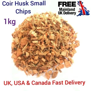 1kg Organic Dry Coir Husk Small Chips Pack Bag For Vegetable Flower Garden Media - Picture 1 of 10