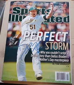 Dallas Braden Oakland Athletics COME FIRMATO AUTOGRAFO SPORT ILLUSTRATO COA NL - Foto 1 di 1