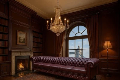 Chesterfield Rochester KC 5 Sitz XL Auch mit 2 oder 4 Kissen Leder A1SP 900 - Bild 1 von 4