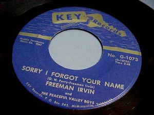 FREEMAN IRVIN - SORRY I FORGOT YOUR NAME / OUR LAST GOODBYE- NM VINYL & EX AUDIO - Picture 1 of 2