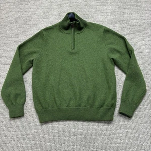Brooks Brothers Pullover Herren Large grün Merinowolle Half Zip 346 extra fein - Bild 1 von 8