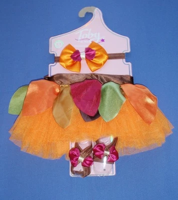 NUEVO CON ETIQUETAS Infantil 0-6 M Bosque Otoño Ninfa Tutú Disfraz Halloween Niña Acción de Gracias Foto 1 de 4