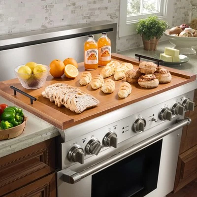 Noodle Board Stove Cover Pine Wood Stove Top Cover Kitchen Electric Gas Stove - Image 1 of 4