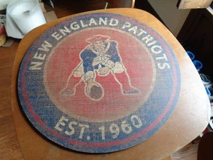New England Patriots 24'' Round Heritage Logo Sign - Picture 1 of 4