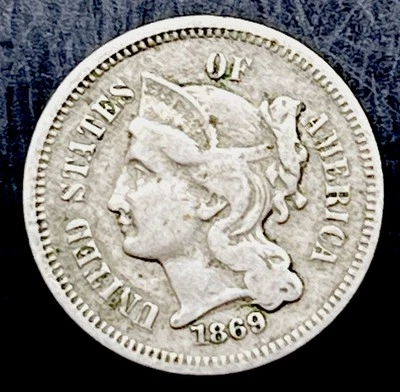 1869 3CN Three Cent Nickel VF - 24127 - Image 1 of 2