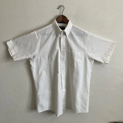 Camisa Arrow Dover Para Hombre 16.5 Crema Marfil Oxford Abotonada Manga Corta Oficina  Foto 1 de 4