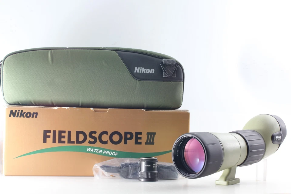 [N MINT in Box] Nikon Field Scope III D=60 P Case w/ Eye Piece 20x From JAPAN - Image 1 of 4