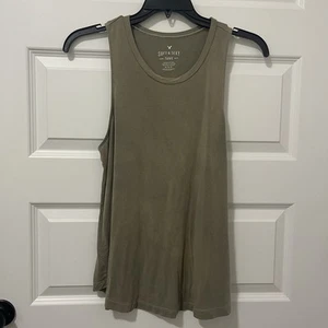 American Eagle Women’s Size Medium Soft & Sexy Tank Olive Green - Afbeelding 1 van 6