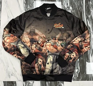 Giacca Bomber Street Fighter Raso Capcom Retrò Nuova Con Etichetta Tg M - Foto 1 di 4