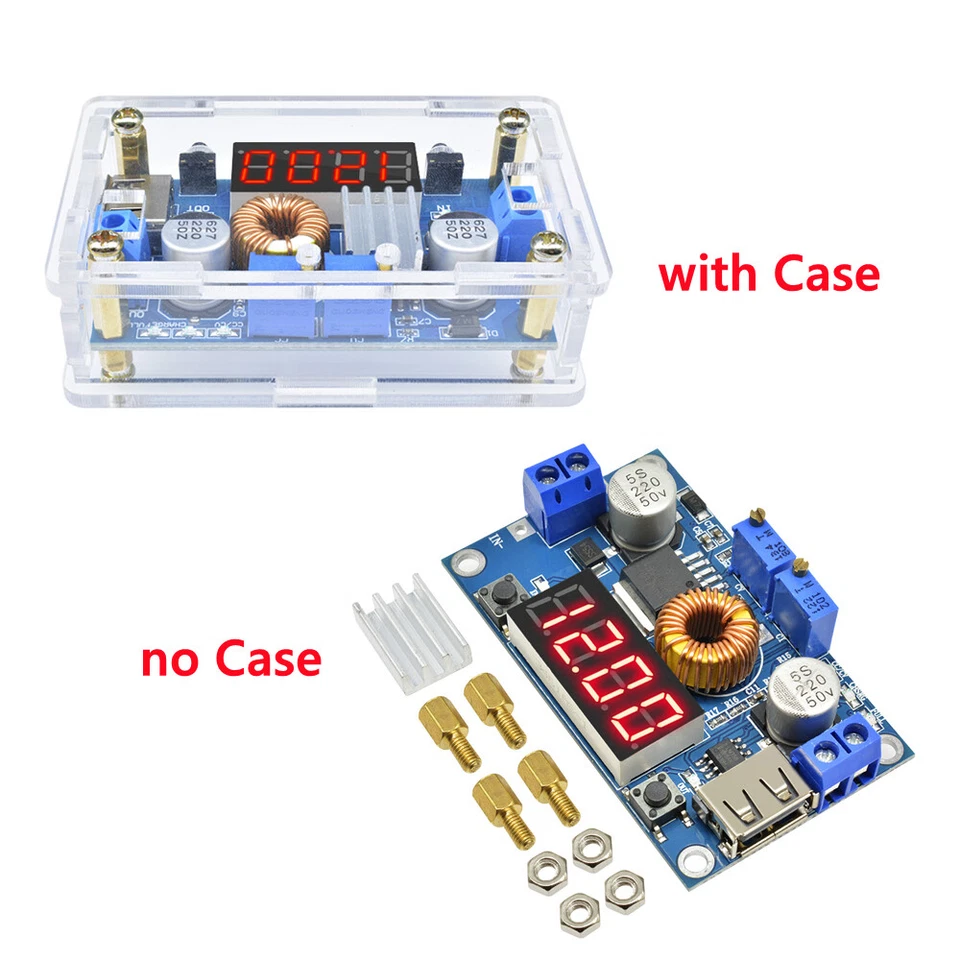 Digitalanzeige DC-DC Abwärtswandler Step-Down Modul 5A CC CV USB Voltmeter - Bild 1 von 4