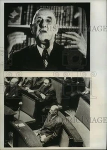 Foto de prensa 1965 El presidente de Geulle anuncia que se postulará para un segundo mandato. - Imagen 1 de 2