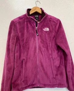 The North Face Osito Full Zip Fleece Jacket Magenta Womens M Zip Pockets - Picture 1 of 10