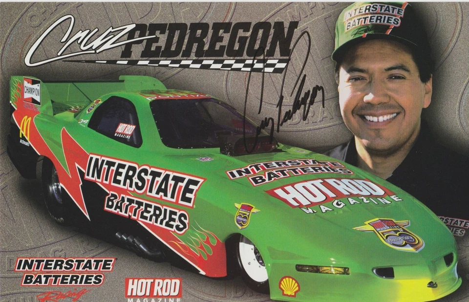 1998 克鲁兹·佩德勒冈签名州际电池庞蒂亚克火鸟 FC NHRA明信片 — 第 1/1 张图片