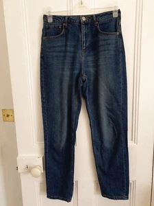 H&M &denim Mom jeans ankle dark blue JEANS size 29  - Picture 1 of 10