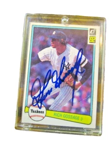 Tarjeta de béisbol firmada por Rich Goose Gossage 1982 Donruss Yankees - Imagen 1 de 1
