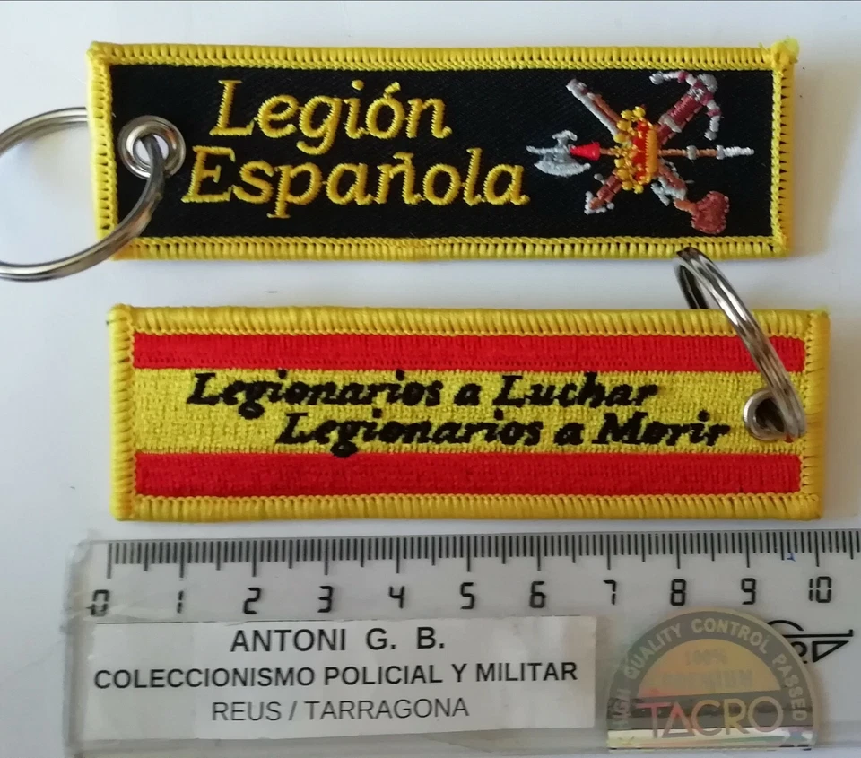 Llavero bordado LEGIÓN ESPAÑOLA Legionarios a luchar Legionarios a morir Ejércit - Imagen 1 de 1