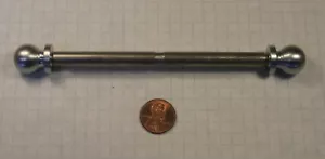 BOMMER #F5001 SOLID BRASS BALL FINIALS (2) WITH PIN,SATIN CHROME, FOR 4-1/2" - Picture 1 of 5