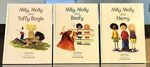 3 Milly, Molly Buch LOT Hardcover Brandneu 2003 Henry, Beefy & Taffy Bogle - Bild 1 von 16