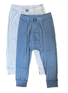 Kumpf Herren Hose 3/4lang Eingriff Blau Grau Baumwolle Feinripp Gr. 5 6 7 8 9 10 - Picture 1 of 3