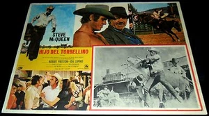 1972 Junior Bonner ORIGINAL MEXICO LOBBY CARD Steve McQueen RIDDING BULL ART - Imagen 1 de 1