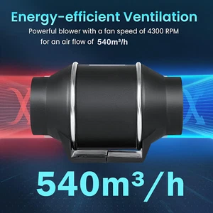 4", 5", 6" Extractor Fan Quiet Inline Grow Room Fan Hydroponic for Ventilation - Picture 1 of 19