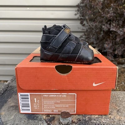 Vintage Nike Lebron 3 2005 Crib Shoes And Ball Combo Set Deadstock Size 1C Rare - Image 1 of 4