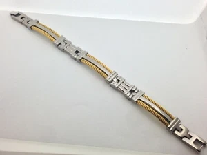 Men's Bracelet with Two Tone Titanium - Picture 1 of 7