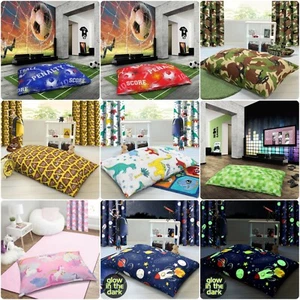 Extra Large Printed Kids Play Sports Bedroom Floor Multi Purpose Filled Cushions - Picture 1 of 10