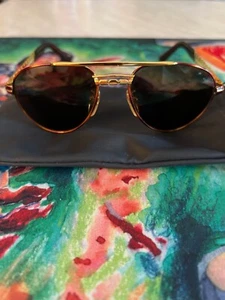 OCCHIALI DA SOLE POLICE MODELLO 2360 STILE RADICA ORO VINTAGE OTTIME CONDIZIONI - Imagen 1 de 6