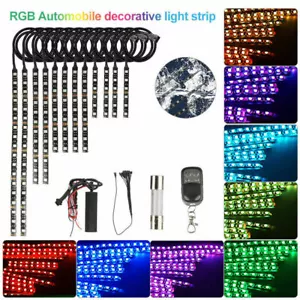 12 * Motocykl RGB Oświetlenie podpodłogowe Underglow Body Atmosfera Listwa świetlna - Zdjęcie 1 z 12