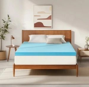 Soft Gel Memory Foam Mattress Topper Mattress Pad Thick Gel 4" 3" 2" Bed Pad - Picture 1 of 5