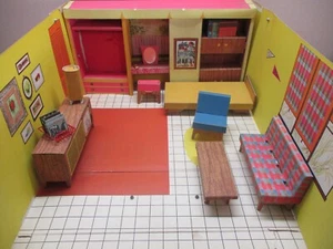 Barbie Dream House 1962 Mattel vintage con muebles y accesorios cartón n.º 816 - Imagen 1 de 21