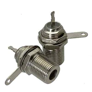 Conector 1 pieza F TV hembra conector tuerca mampara soldadura taza cubierta montaje recto - Imagen 1 de 5