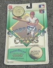 SEALED RYNE SANDBERG 1990 Bandai Sport Stars Collector Coins w/Bonus Coin NOC