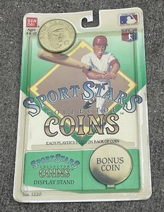 SEALED RYNE SANDBERG 1990 Bandai Sport Stars Collector Coins w/Bonus Coin NOC