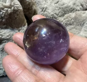 Natural Quartz Crystal Ball Sphere Polished Purple (see Details) - Picture 1 of 8