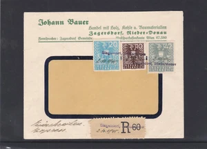 Portorichtiger Reco Express Brief Stempelprovisorium Siegendorf 2.10.1945 - Picture 1 of 3