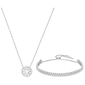 NIB AUTHENTIC SWAROVSKI Crystal Sparkling Dance Bracelet & Necklace Set 5291059 - Picture 1 of 1