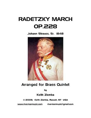 Radetzky March for Brass Quintet newly arranged  Intermediate to Advanced - Image 1 of 4