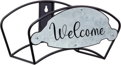 Liberty Garden™ 125' Wall-Mount Galvanized Welcome Garden Hose Hang - Image 1 of 4