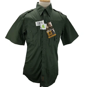 Propper S Solid Green NWT  Short Sleeve Zipper Lightweight Tactical  Men's Shirt - Picture 1 of 11